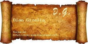 Dian Gizella névjegykártya